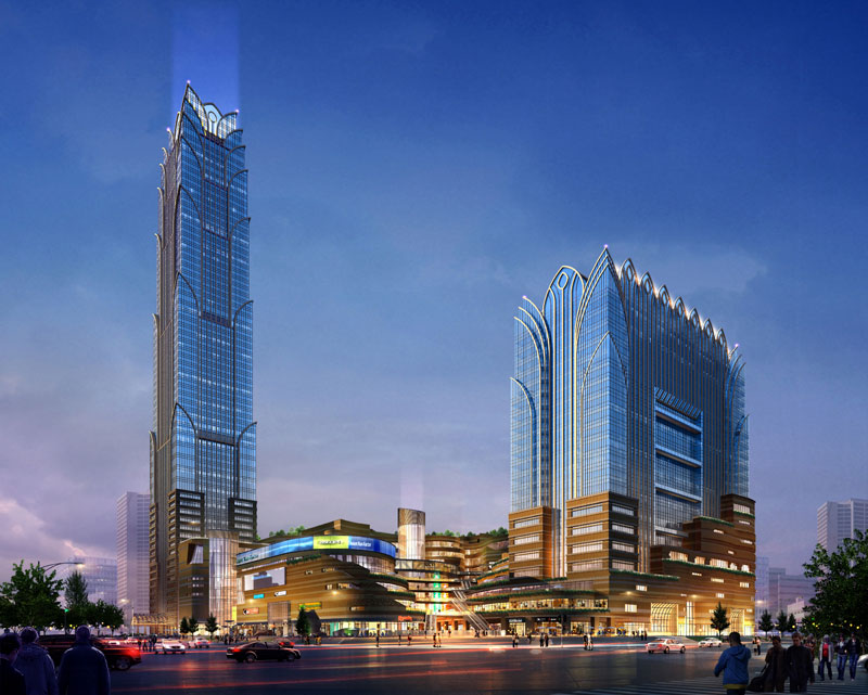 濟(jì)寧萬(wàn)象和大廈工程（魯西南第一超高層建筑，總高度259米，層數(shù)59層，總建筑面積12.7萬(wàn)㎡)